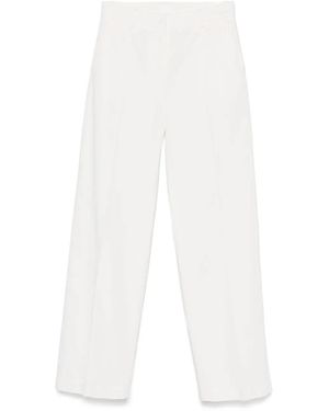 Cellar Door Ima Straight-Leg Mid-Weight Cotton Pants - White