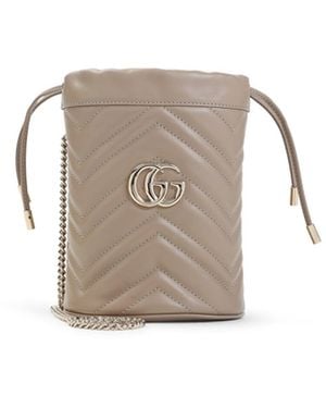 Gucci Matelassé Leather Pouch - White
