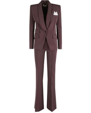 Elisabetta Franchi Single-Breasted Suit - Purple