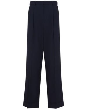 CASABLANCA Front Pleat Pants - Blue