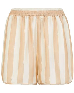 Fendi Chic Neutral Mini Shorts - Natural