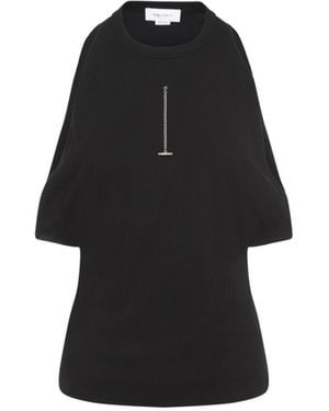 McQueen Top With Round Neckline - Black