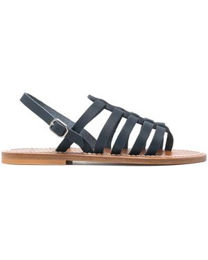 K. Jacques Homere Leather Sandals - Blue
