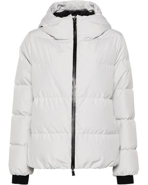 Herno Mini Hooded Puffer Jacket - Gray