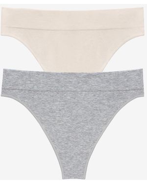 Thirdlove Seamless Cloud Cotton Thong - White