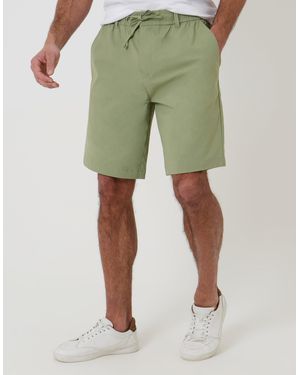 Threadbare Regular Fit Elasticated Waist Stretch Chino Shorts - Green