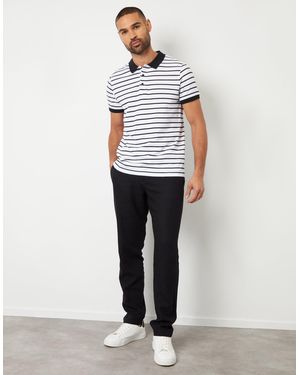 Threadbare Linen Blend Trousers - Black