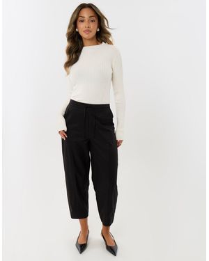 Threadbare The Signature Barrel Leg Trousers - White