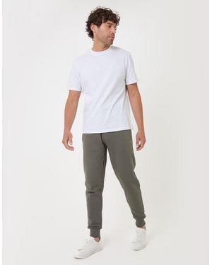 Threadbare Regular Fit Cotton Rich Joggers - White
