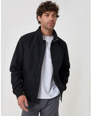 Threadbare Showerproof Microfibre Harrington Jacket - Blue