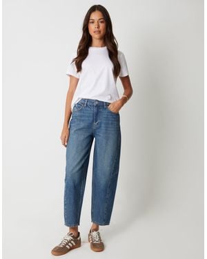 Threadbare Barrel Leg Jeans - Blue