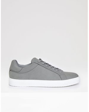 Threadbare Faux Suede Court Trainers - Grey