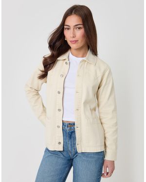 Threadbare Belted Denim Jacket - Natural
