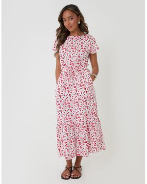 Threadbare Pure Cotton Boat Neck Maxi Dress - Pink