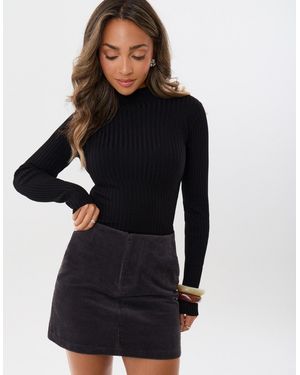 Threadbare Corduroy Mini Skirt - Blue