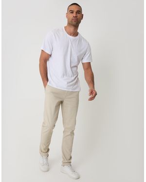 Threadbare Slim Fit Chino Trousers - Natural