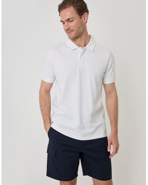 Threadbare Regular Fit Textured Cargo Shorts - White