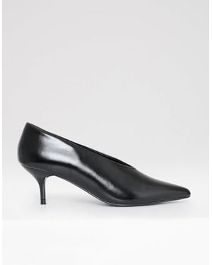 Threadbare Pointed Kitten Heels - Grey