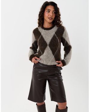 Threadbare Faux Leather Pleated Shorts - Black