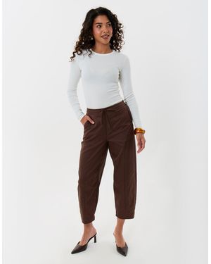 Threadbare The Signature Barrel Leg Trousers - White
