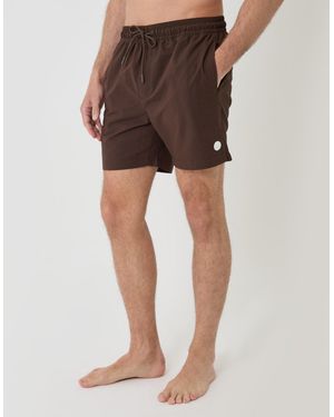 Threadbare Seersucker Swim Shorts - Green