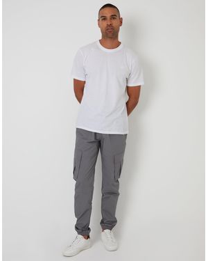 Threadbare Elasticated Waist Cargo Trousers - Grey