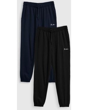 Threadbare 2 Pack Cuffed Joggers - Blue