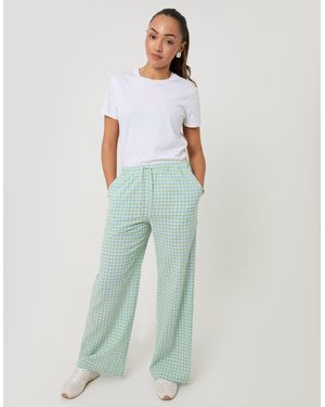 Threadbare Wide Leg Trousers With Pockets - Green