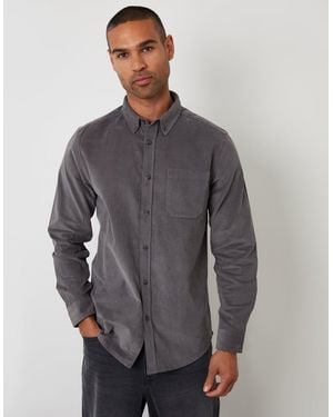 Threadbare Corduroy Shirt - Grey