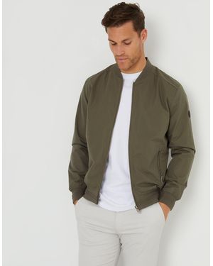 Threadbare Showerproof Classic Bomber Jacket - Green