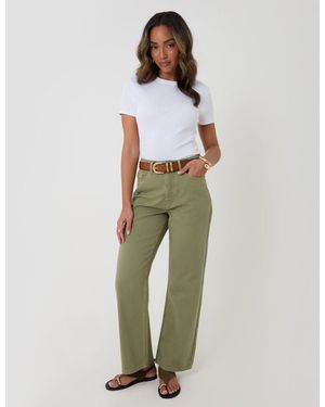 Threadbare Straight Leg Jeans - Green