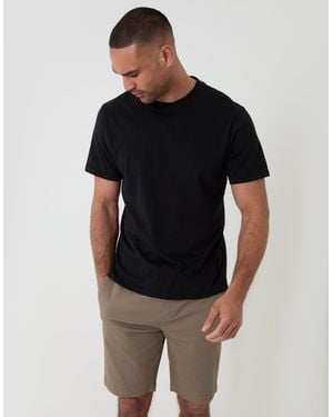 Threadbare Regular Fit Elasticated Waist Stretch Chino Shorts - Black