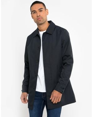 Threadbare Showerproof Longline Mac - Blue