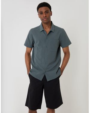 Threadbare Baggy Fit Cotton Chino Shorts - Blue