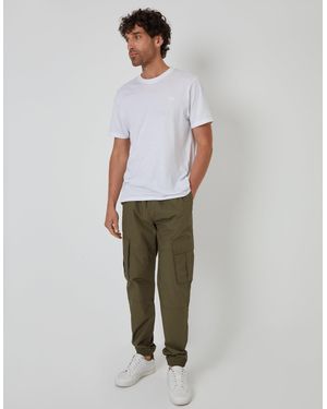 Threadbare Elasticated Waist Cargo Trousers - Green