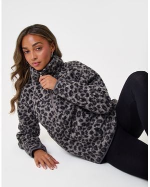 Threadbare Borg Fleece Pull Over - Black