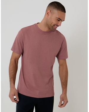 Threadbare Peached Crew Neck T-Shirt - Purple