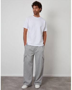 Threadbare Wide Leg Cargo Joggers - Grey