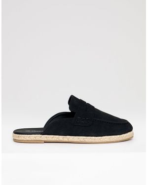 Threadbare Faux Suede Penny Loafer Sandals - Blue