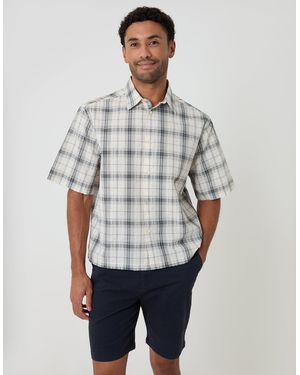 Threadbare Boxy Fit Short Sleeve Shirt - Grey