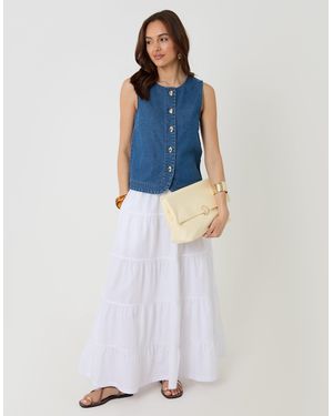 Threadbare Denim Button Up Top - Blue