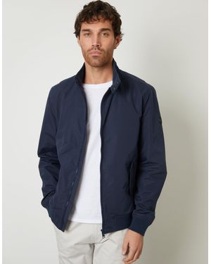 Threadbare Zip Up Harrington Jacket - Blue