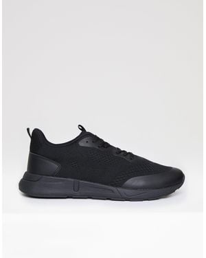 Threadbare Textured Slip On Trainers - Blue