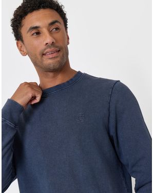 Threadbare Ribbed Cotton Sweatshirt - Blue