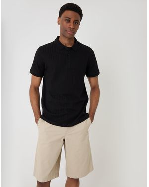 Threadbare Baggy Fit Cotton Chino Shorts - Black