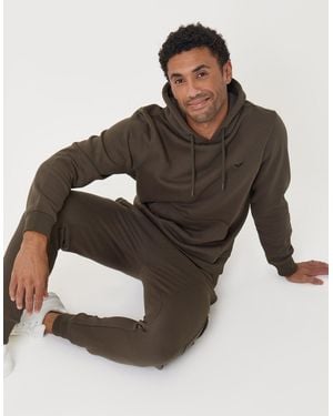 Threadbare Cotton Rich Hoodie & Cargo Jogger Set - Green