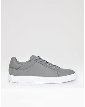 Threadbare Faux Suede Court Trainers - Grey