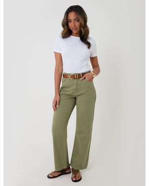 Threadbare Straight Leg Jeans - Green