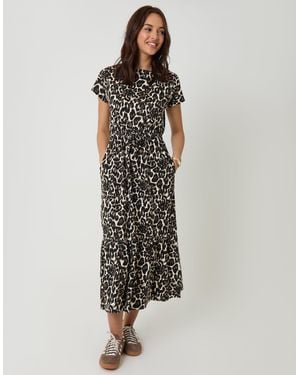 Threadbare Drawstring Waist Boat Neck Cotton Jersey Maxi Dress - Multicolour