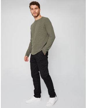 Threadbare Slim Fit Cargo Style Trouser - Black